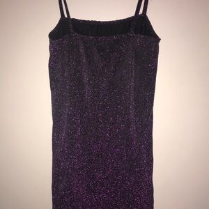 Sparkly purple body con dress